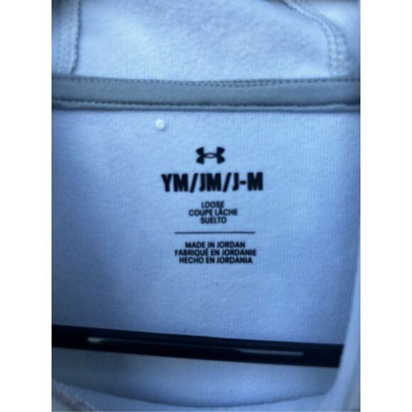 Under Armour Fleece Big Logo Printed gray white Camo Youth M soccer baseball - Picture 3 of 3